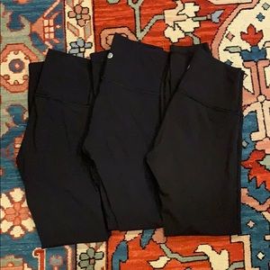 Lululemon leggings 7/8 3 pair bundle